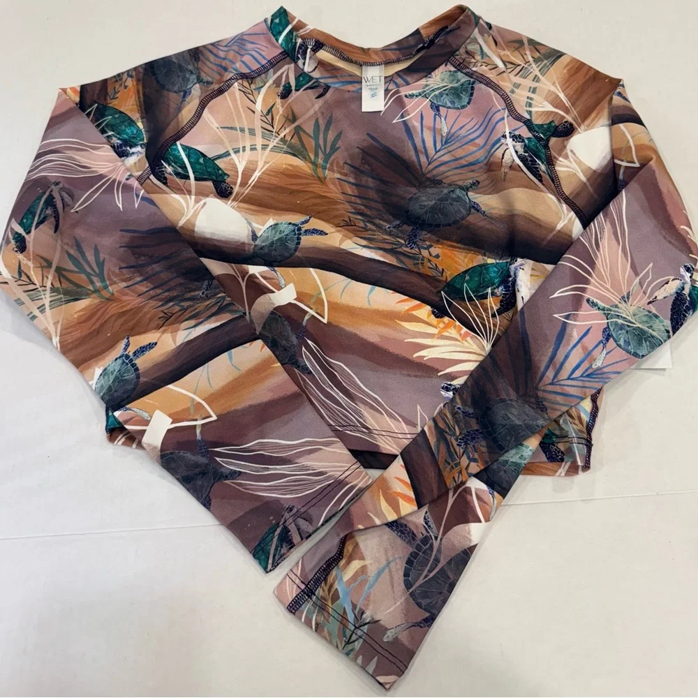 Floral Long Sleeve Swim Top - Picture 2 of 10